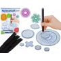 LEAN TOYS Spirografo edukacinis rinkinys – geometrinio piešimo rinkinys vaikams nuo 6 metų