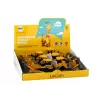 LEAN TOYS vikšrinis ekskavatorius statybinė transporto priemonė su 2 kaušais geltona