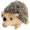 LEAN TOYS Pliušinis ežiukas Mascot minkštas žaislas rudas 17,5 cm