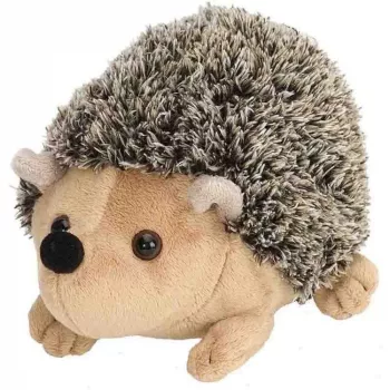 LEAN TOYS Pliušinis ežiukas Mascot minkštas žaislas rudas 17,5 cm