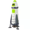 LEAN TOYS Space Rocket Ship žaidimų rinkinys su astronautų figūrėlėmis, šviesomis ir garsais, 42 cm, baltas pilkas oranžinis