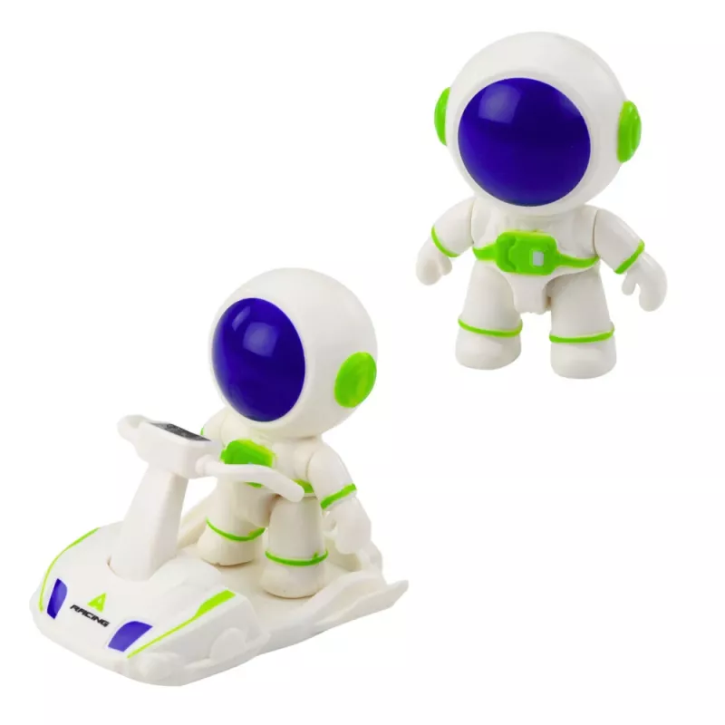 LEAN TOYS Space Rocket Ship žaidimų rinkinys su astronautų figūrėlėmis, šviesomis ir garsais, 42 cm, baltas pilkas oranžinis