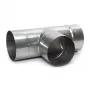 Cinkuoto plieno kamino dūmtraukio trišakis 107mm x 160mm 90°
