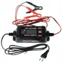 MW Power MW-SC4E 12V 4A automatinis 4 pakopų akumuliatoriaus įkroviklis švino-rūgšties AGM GEL MF akumuliatoriams 10-120Ah su LED indikatoriais, krokodilo spaustukais, EU kištuku
