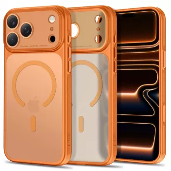 TECH-PROTECT MagPrime MagSafe CC iPhone 17 Pro / 18 Pro matinis kosminės oranžinės spalvos