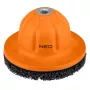 NEO TOOLS 11-136 Rato stebulės valymo ratukų rinkinys, 150 mm, 1/2 inch pavara, neaustinis abrazyvinis diskas rūdims šalinti