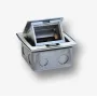 BACHMANN Mini Countertop Box 3M - stalviršio dėžutė standartiniams lizdams 22,5x45 mm (45x45 mm), pasvirusiu dangteliu, balta