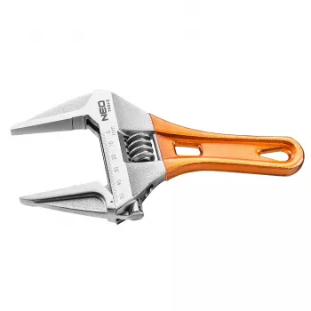 NEO TOOLS Reguliuojamas trumpas veržliaraktis 185 mm, 0-53 mm žiočių plotis, chromvanadinis plienas, DIN 3117