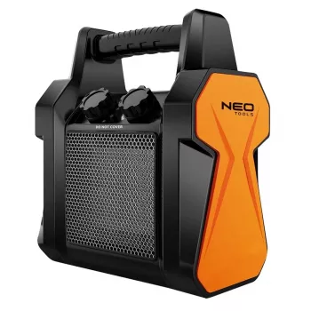 NEO TOOLS PTC keraminis elektrinis šildytuvas 2kW su skaitmeniniu termostatu, svyravimu, laikmačiu ir nuotolinio valdymo pultu