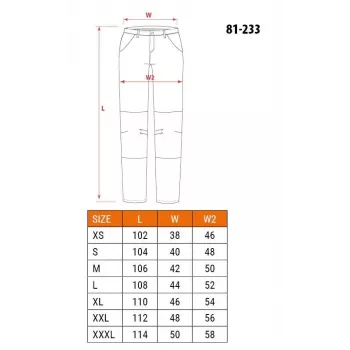 NEO TOOLS 81-233-XXL apsauginės kelnės juodos, dydis XXL