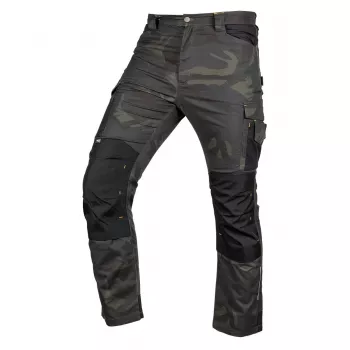 NEO TOOLS Mix&Match darbo kelnės, drobinės, su Cordura sutvirtinimu, žalias kamufliažas, dydis XXXL