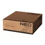 NEO TOOLS 90-037 Elektrinis oro šildytuvas 2000W PTC keraminis ventiliatorinis šildytuvas su reguliuojamu termostatu, apsauga nuo perkaitimo ir apvirtimo, nešiojama rankena, juoda/pilka