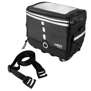 NEO TOOLS Dviračio krepšys 1,5L juodas, atsparus vandeniui, rėmo krepšys su atšvaito logotipu