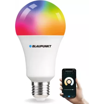 Blaupunkt E27 9W išmanioji LED lemputė A60 – reguliuojama balta ir RGB, Wi-Fi, Alexa/Google Assistant