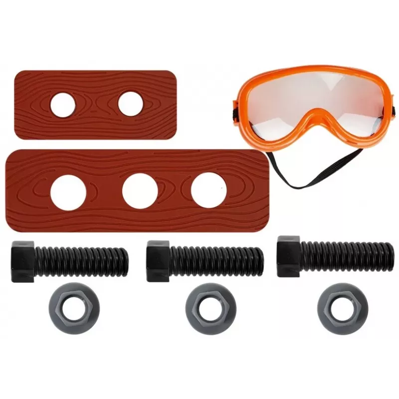LEAN TOYS Handyman rinkinys su diržu, grąžtu, atsuktuvu, replėmis, plaktuku - 12 dalių žaislinis įrankių rinkinys vaikams
