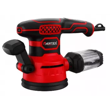 VERTEX atsitiktinio judesio orbitinis šlifuoklis 450W, 125mm, kintamas greitis, dulkių maišelis