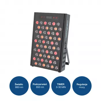 MEDIVON Lumera LED šviesos terapijos panelė, raudona ir infraraudonoji šviesa, 120 LED, 630–1060 nm