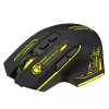 WOZINSKY WMGB-1181 belaidė žaidimų pelė, 3200 DPI, RGB apšvietimas, įkraunama, juoda-geltona