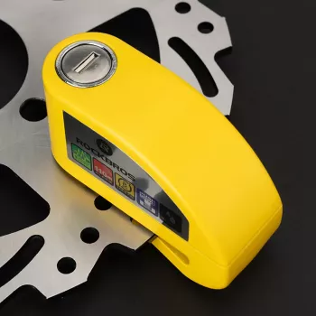 ROCKBROS LBAYG8308 Diskinis stabdžių spynos užraktas su 110 dB aliarmu - oranžinė
