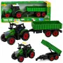 LEAN TOYS ūkio traktorius su žemės ūkio priekaba, inercinis variklis, šviesos ir garsas, 35 cm