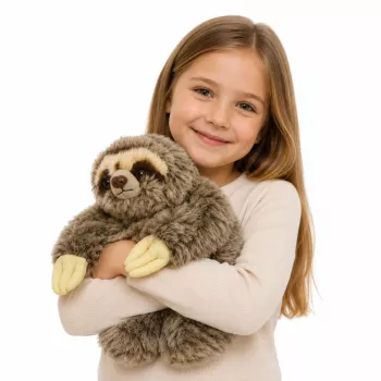 LEAN TOYS Realistinis tinginio pliušinis žaislas su Velcro letenėlėmis 34 cm
