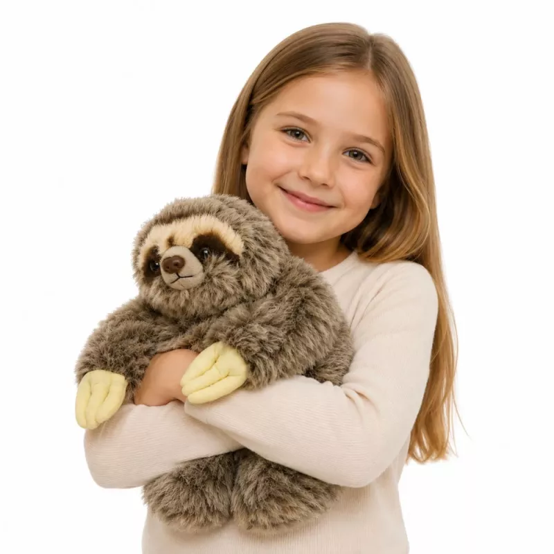 LEAN TOYS Realistinis tinginio pliušinis žaislas su Velcro letenėlėmis 34 cm
