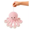 LEAN TOYS Pliušinis aštuonkojis su siurbtuku, rožinis, 16 cm