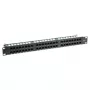 DELTA ENERGY SYSTEMS PP-48/RJ/6C 48 prievadų Cat6 UTP skydelis, 1U 19 colių, montuojamas į stelažą, juodos spalvos