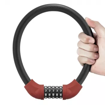 ROCKBROS RKS870-BK kombinacinis trosinis užraktas 85 cm raudonas