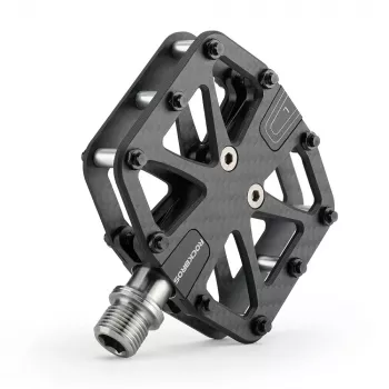 Rockbros C525 anglies pluošto platforminiai dviračio pedalai - juodi