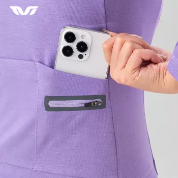 ROCKBROS moteriški ilgomis rankovėmis šiluminiai dviračių marškinėliai YPW065 violetinė M dydis