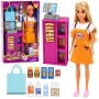 LEAN TOYS Anlily lėlė kasininkė pardavėja kasos aparatas maisto produktų žaidimų rinkinys
