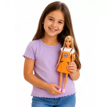 LEAN TOYS Anlily lėlė kasininkė pardavėja kasos aparatas maisto produktų žaidimų rinkinys