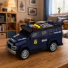 LEAN TOYS SWAT Special Unit policijos automobilis 1:32 mastelio su šviesomis, garsais ir atbulinės eigos veikimu - tamsiai mėlynas