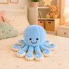 LEAN TOYS Pliušinis aštuonkojis su elastingais čiuptuvais, mėlynas, 50 cm