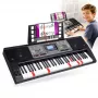 MK 816 61 klavišų elektroninė MIDI mokomoji klaviatūra su 128 garsais, 128 ritmais, įrašymu, LED ekranu, USB MIDI, ausinių išėjimu, mikrofono įėjimu, maitinimo adapteriu