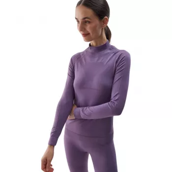 Moteriškas besiūlis termo apatinis komplektas 4F F156 violetinė M/L