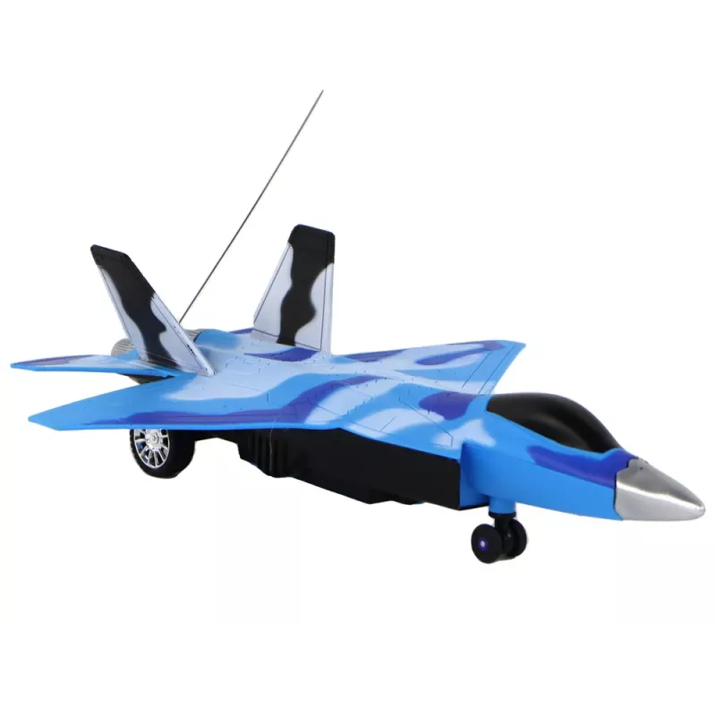 LEAN TOYS 16645 nuotolinio valdymo F-16 Fighting Falcon naikintuvas su garso ir šviesos efektais, 2,4 GHz, pilkas