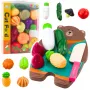 LEAN TOYS Daržovių pjaustymo rinkinys su pjaustymo lenta ir peiliu, mokomasis aksesuaras vaikams
