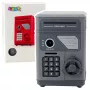 LEAN TOYS elektroninis seifas ATM taupyklė su PIN kodu vaikams, pilka