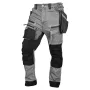NEO TOOLS DENIM darbo kelnės XXL pilkos su Cordura sutvirtinimais ir nuimamomis diržo kišenėmis