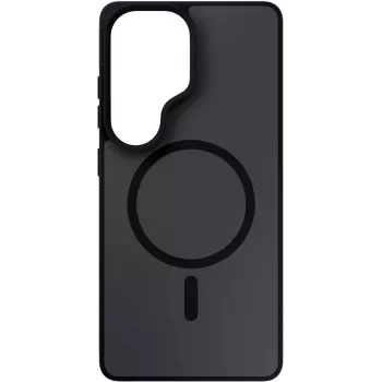 3MK Smoke MagCase, skirtas Samsung Galaxy S26 Ultra – juoda peršviečiama matinė, MagSafe, Absorber175™ apsauga nuo kritimo