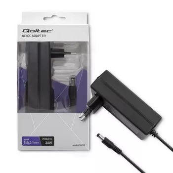 Qoltec 20W AC/DC maitinimo adapteris 5V 4A 5.5x2.1mm kištukas