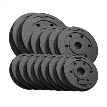 REBEL ACTIVE Bituminis apkrovos rinkinys 30 kg (8 x 1,25 kg + 4 x 2,5 kg + 2 x 5 kg), 31 mm skylė