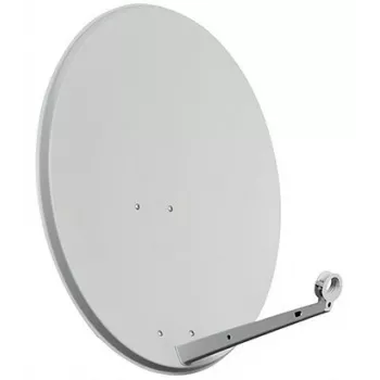 CORAB AS-80-PRO Offset palydovinė antena 80 cm, cinkuotas plienas, šviesiai pilka
