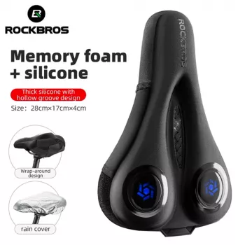 Rockbros LF044BL Balnelio užvalkalas su lietaus dangteliu - juoda/mėlyna