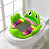 LEAN TOYS tualeto sėdynės užvalkalas vaikams, minkšta sėdynė su rankenomis, žalia