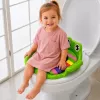 LEAN TOYS tualeto sėdynės užvalkalas vaikams, minkšta sėdynė su rankenomis, žalia