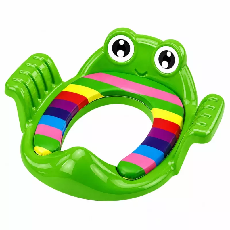 LEAN TOYS tualeto sėdynės užvalkalas vaikams, minkšta sėdynė su rankenomis, žalia
