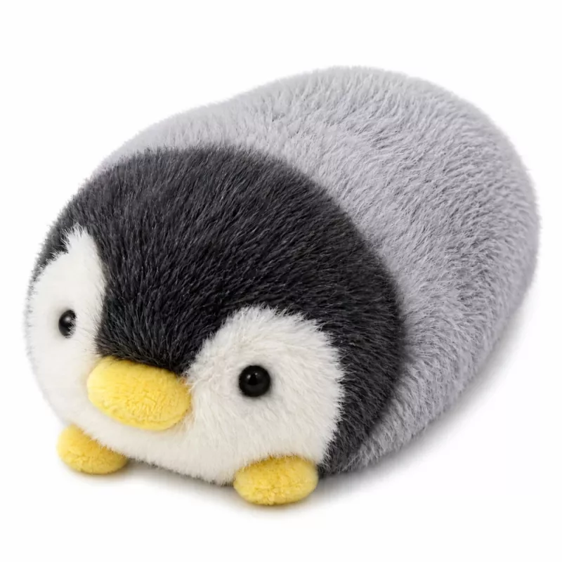 LEAN TOYS minkštas pingvinas, minkštas žaislas, baltas ir pilkas, 16 cm